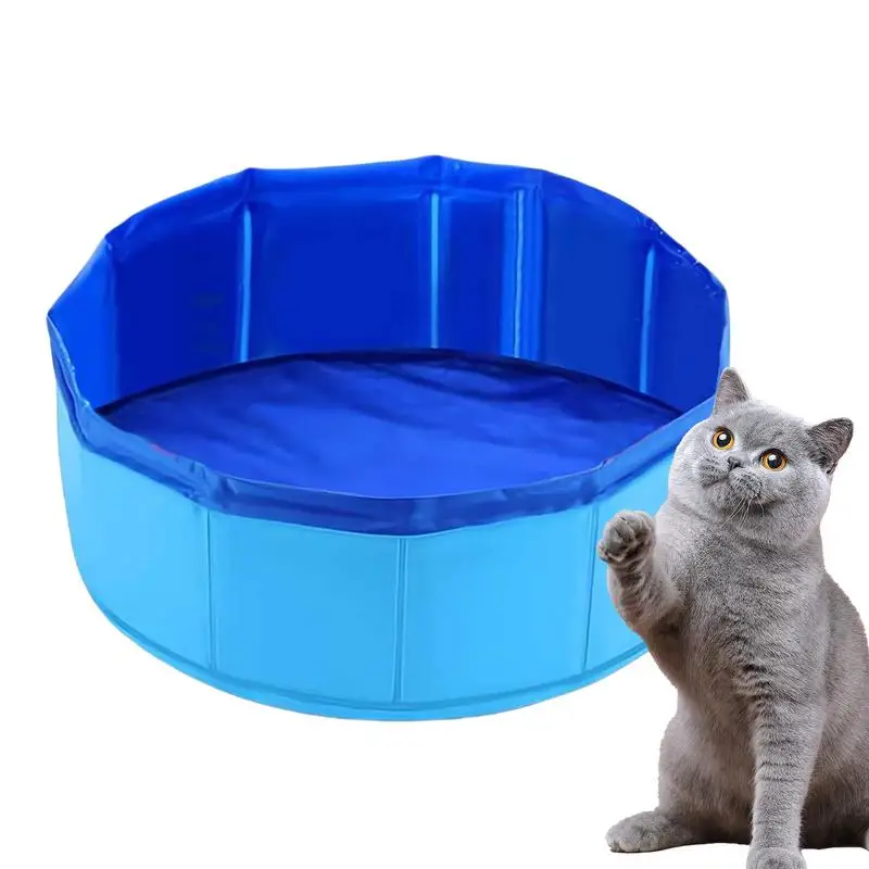 Foldable Dog Pool Swimming Pool For Dogs Cats And Kids Extra Large PVC Foldable Dogs Kiddie Pool With Fish Toys For Pets And