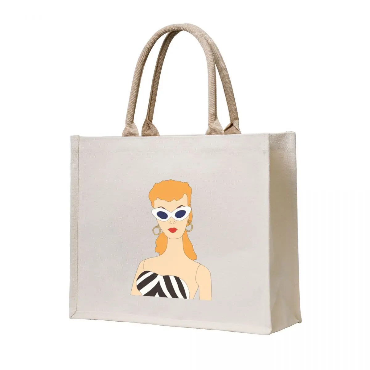 

Retro black and white doll vintage Tote Bag Big bag Women's beach bags canvas tote bag Women's shopper