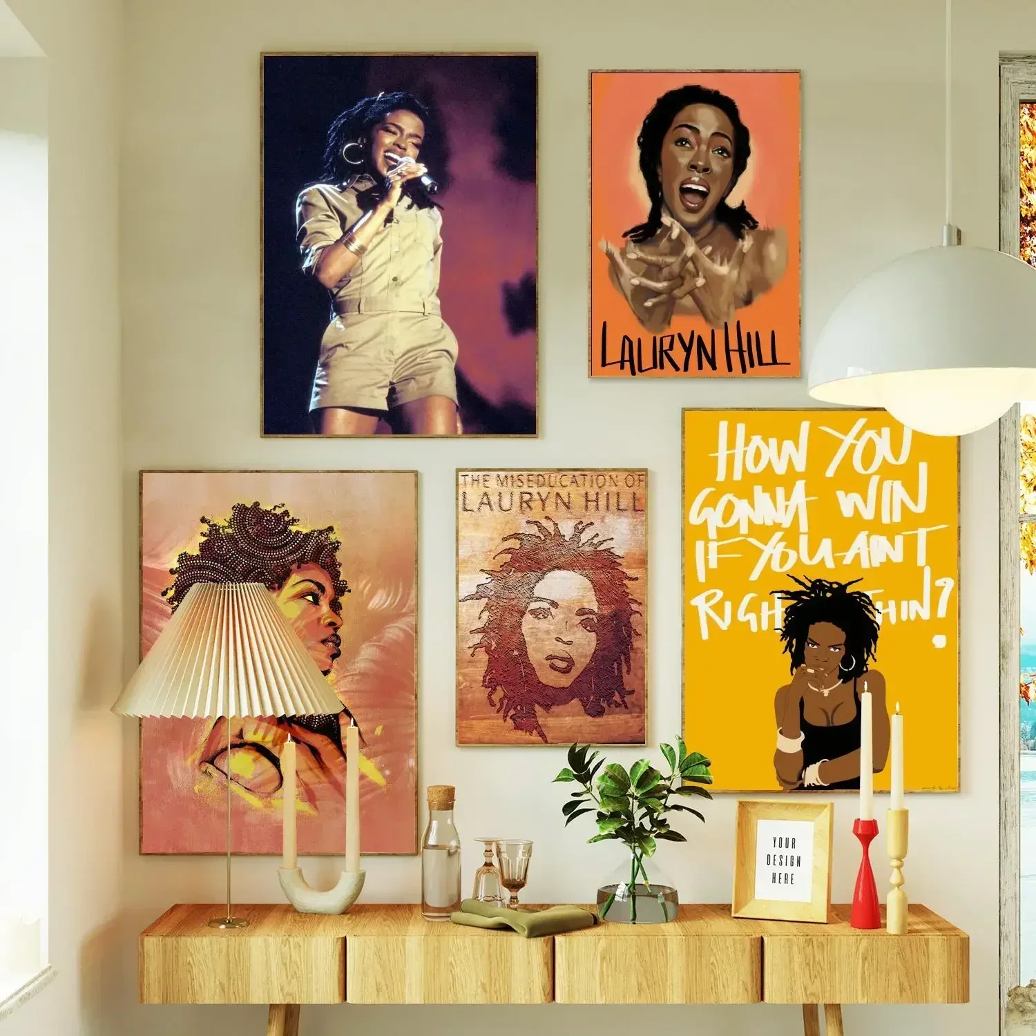 lauryn hill Poster Prints Wall Art Canvas Painting Poster For Modern Family Living Room Home Decor