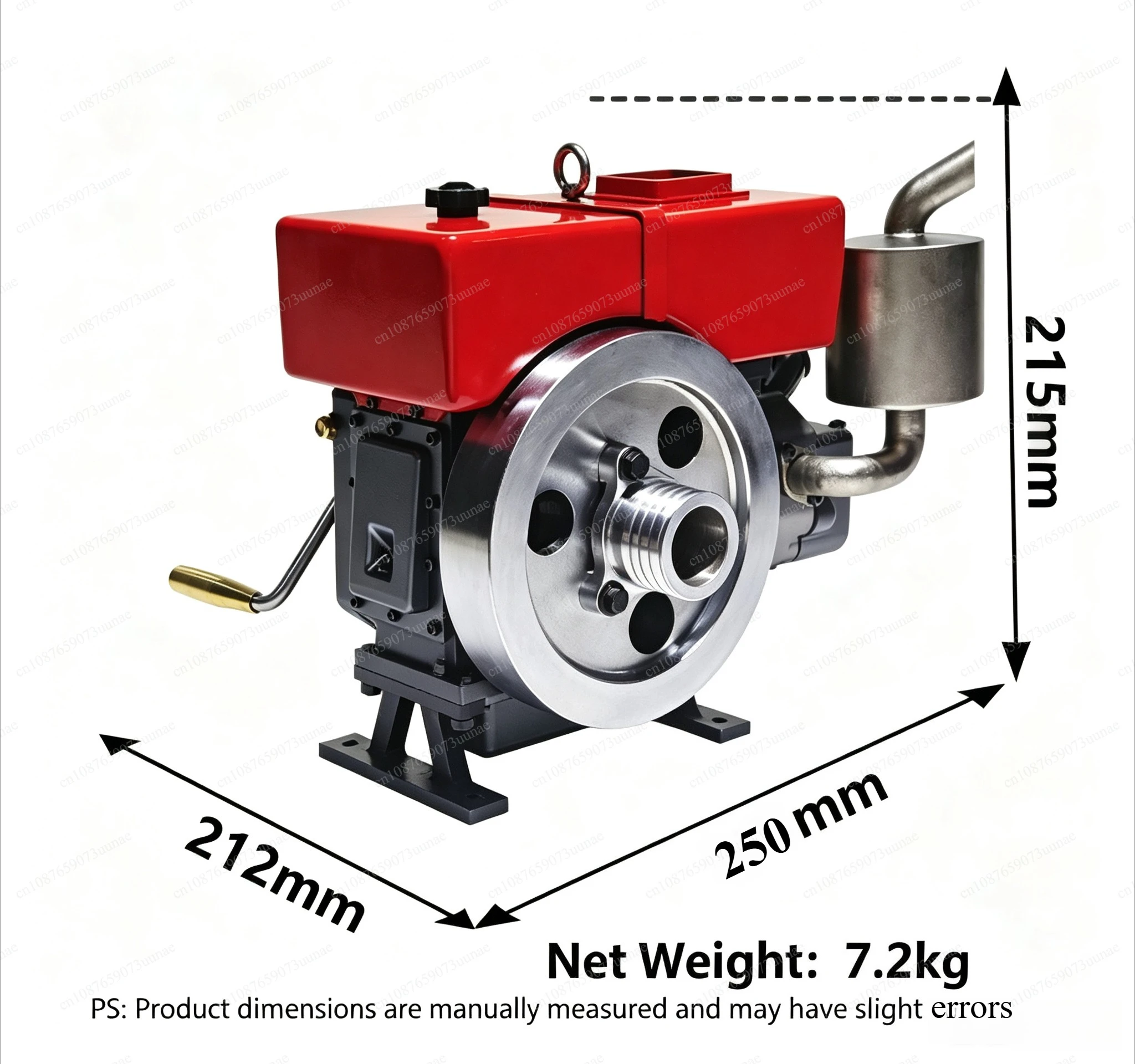 Horizontal Single‑Cylinder Engine Model, Miniature Startable Vintage Metal Internal Combustion Engine for Mechanical