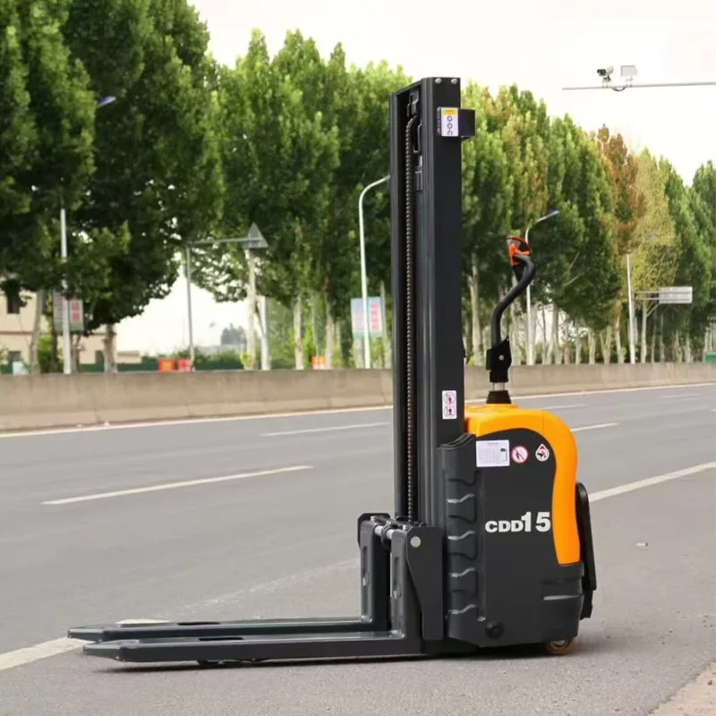 رافعة شوكية كهربائية مكدس رفع كهربائي رافعة شوكية شاحنة تحميل وتفريغ هيدروليكية شاحنة مكدس صغيرة إيداع شاحنة مكدس #5