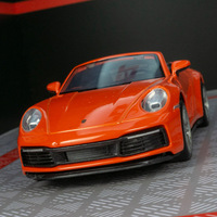 1:32 Porsche Carrera alloy car model ornaments convertible super run children's pull back toy acousto-optic can open the door.