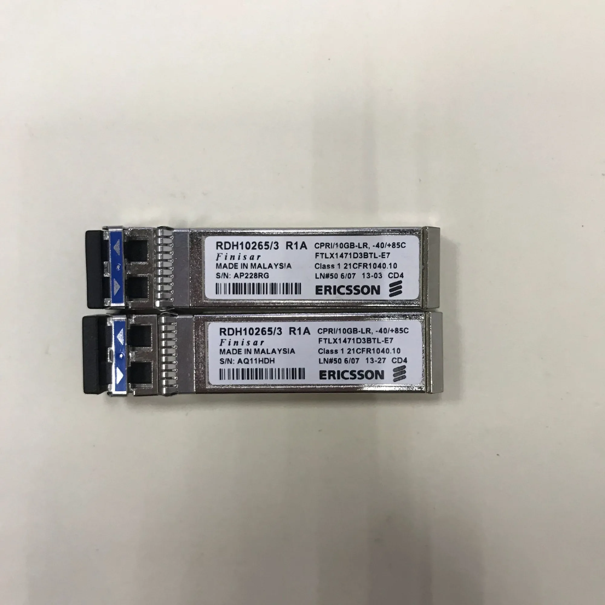 

RDH10265/3 R1A/FTLX1471D3BTL-E7/CPRI/10GB-LR ERICSSON lr sfp 10G 10KM Transceiver ericsson lr switch