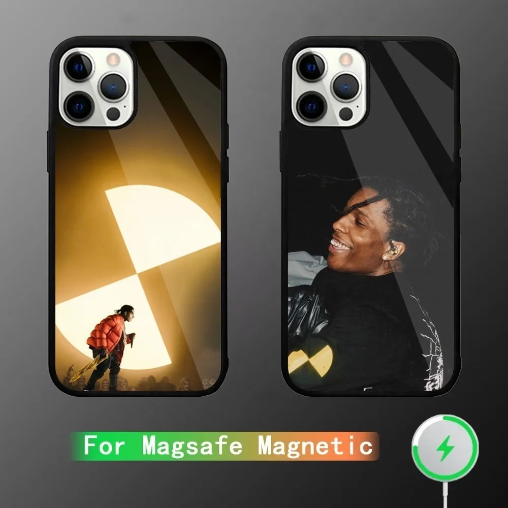 A-ASAP Rocky Rapper Phone Case For iPhone 15,14,13,12,11,Plus,Pro,Max Mini Magsafe Magnetic Wireless Charging