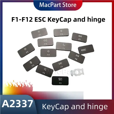 Nieuwe Vervanging Keycap F1-F12 ESC KeyCap en scharnier Voor MacBook Air 13 "M1 A2337 Toetsenbord Keycap 2020 Jaar