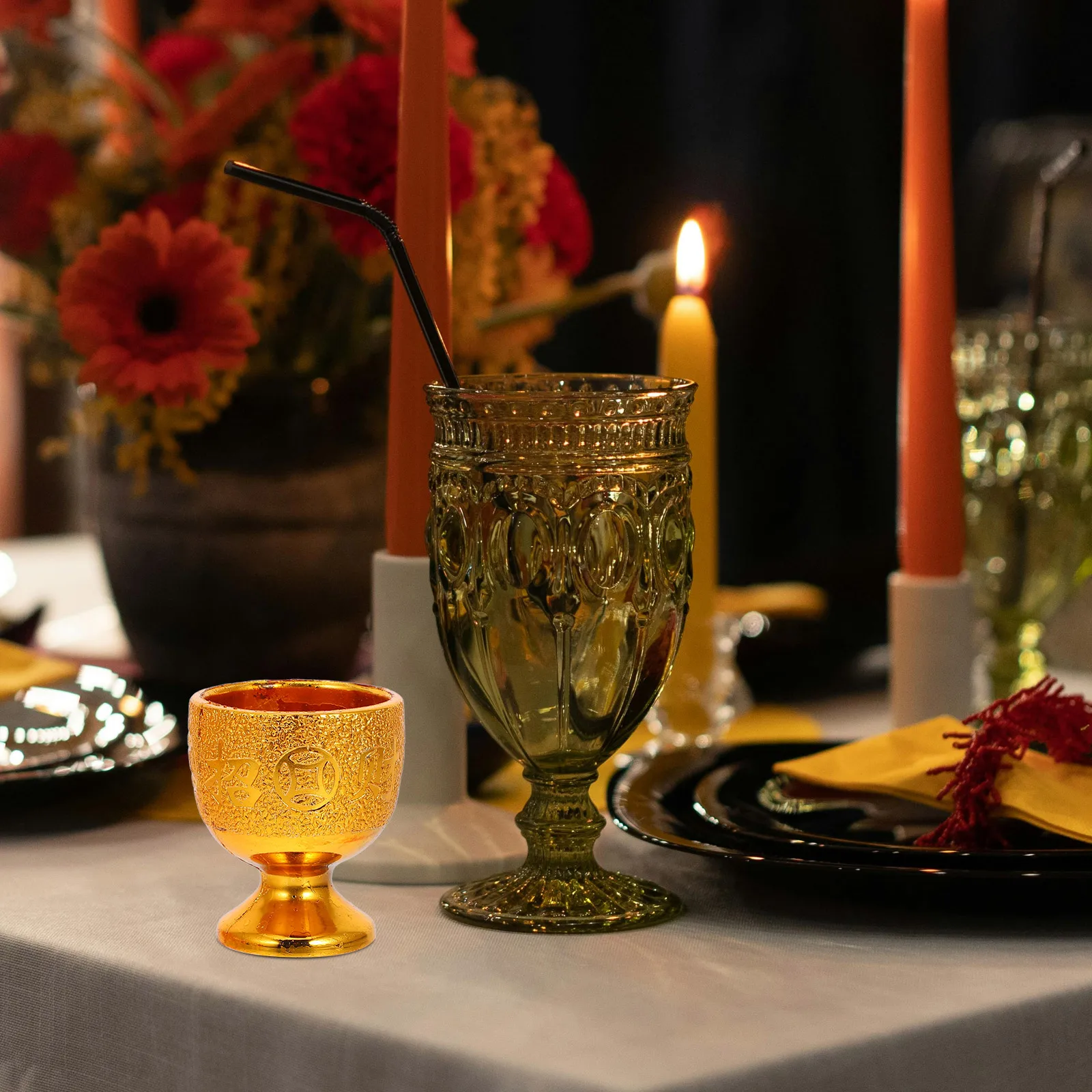 

1Set Temple Worship Cup Mini Plastic Sacrificial Tea Cups Vintage Offering Chalice for Worship Ceremony Use