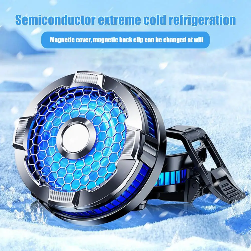 Semiconductor Phone Radiator Enlarged Cooling Area Strong Wind Low Noise Mobile Phone Cooling Phone Radiator Fan Accessories