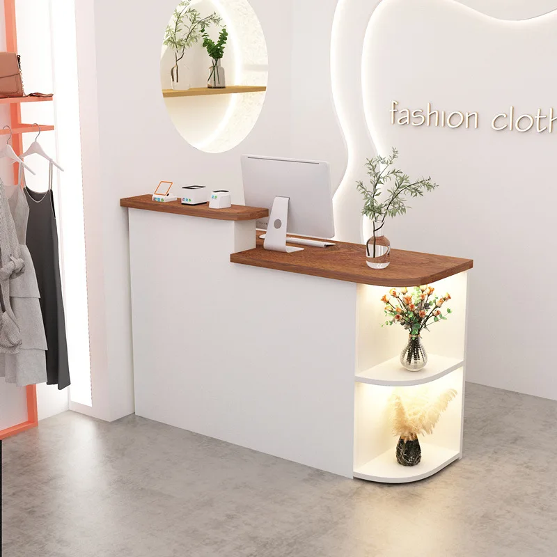 

Internet Celebrity Bar Counter Reception Desk Modern Solid Premium Desk Load-bearing Luxury Office Furniture Угольный Гриль LJ40
