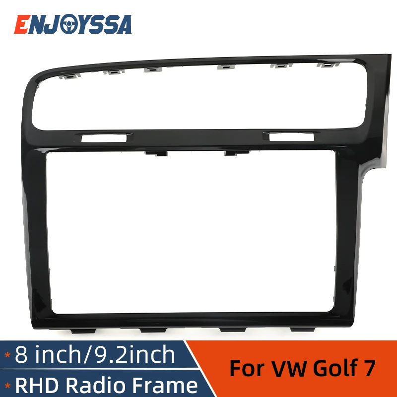 Rhd Rechts Gestuurde Piano Verf Zwart 8 Inch 9.2 Inch Radio Scherm Luchtuitlaat Frame Trim Voor Vw Golf 7 7.5 Mk7