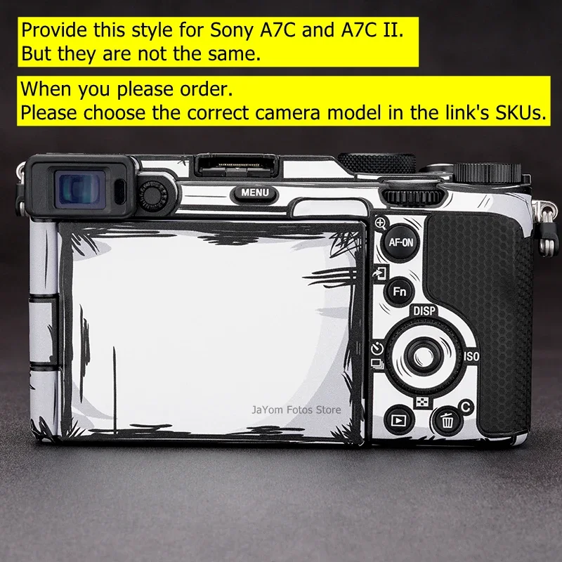 Stylized Decal Skin For Sony A7C / A7CII Camera Sticker Vinyl Wrap Anti-Scratch Film A7C2 A7CM2 A7C Mark II 2 M2 Mark2 MarkII