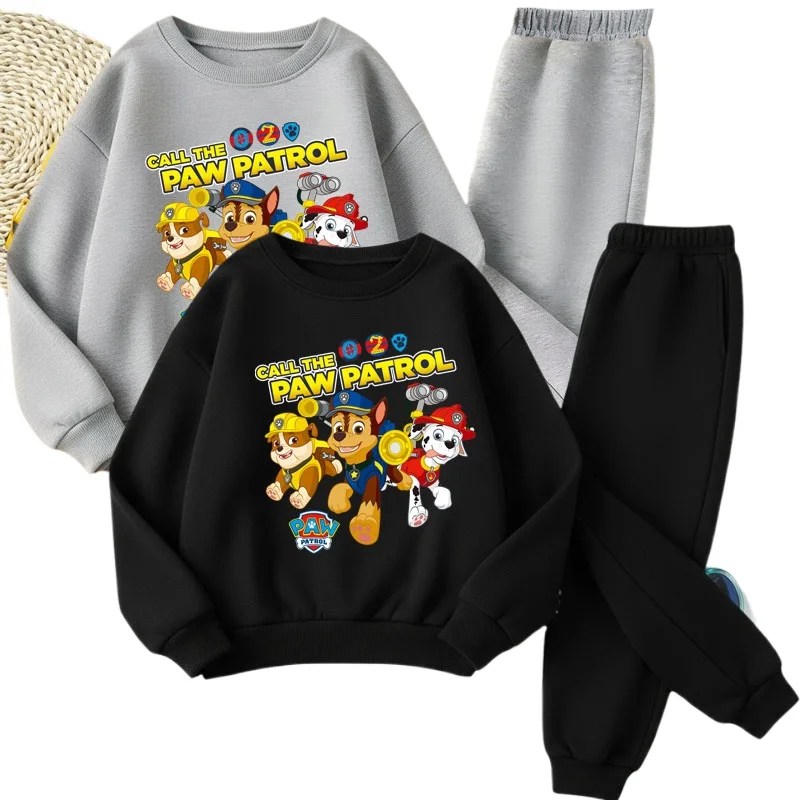 PAW Patrol Kinder-Sweatshirt und Jogginghose, zweiteiliges Set, Kinder-Sweatshirts mit Rundhalsausschnitt, Jungen-Frühlings- und Herbst-Trainingsanzüge, neue Freizeitkleidung. – Detail 2