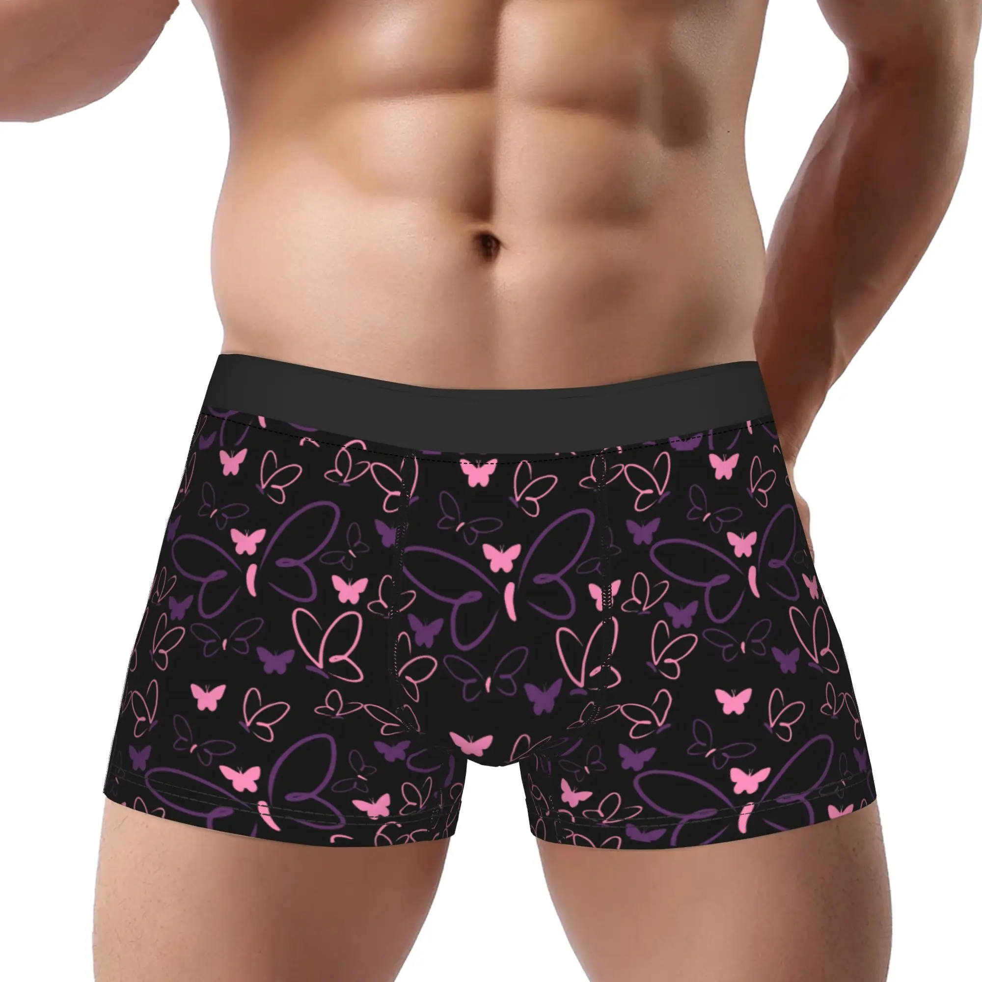

Colorful Butterfly Graphic boxers adults 18 plus Underpants Breathbale Panties Men's Underwear Comfortable Shorts Boxer Briefs