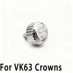 ’S‘ Logo Crown VK63 Crown Fit for VK 63 Movement Screw in Type Men‘s Watch Accessories Parts Replacement S Crown Stainless Steel
