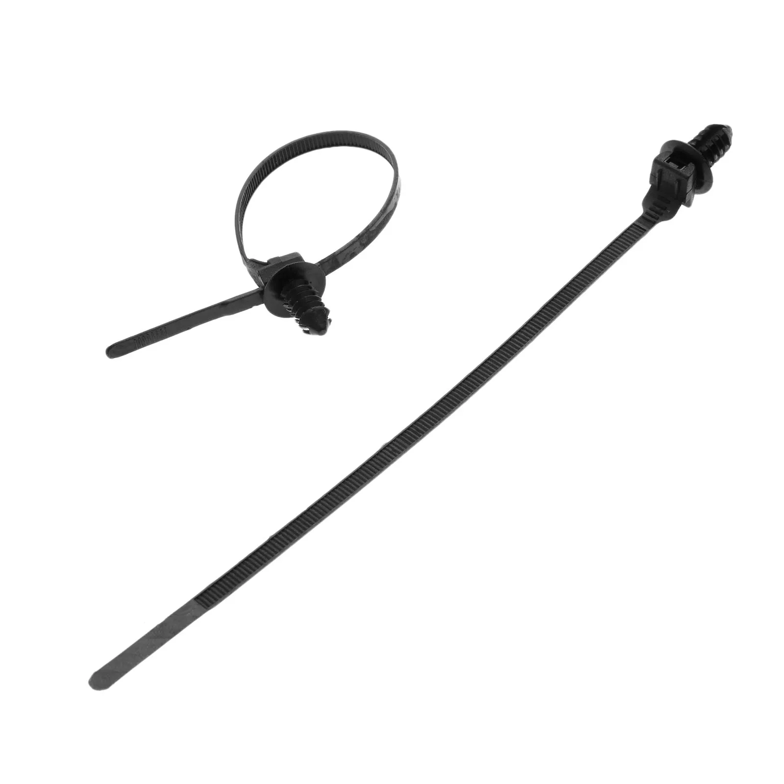 Yetaha 30 Pcs Nylon Black Car Cable Strap Push Mount Wire Tie Retainer Clip Clamp Car Cable Fastening Ties High Quality