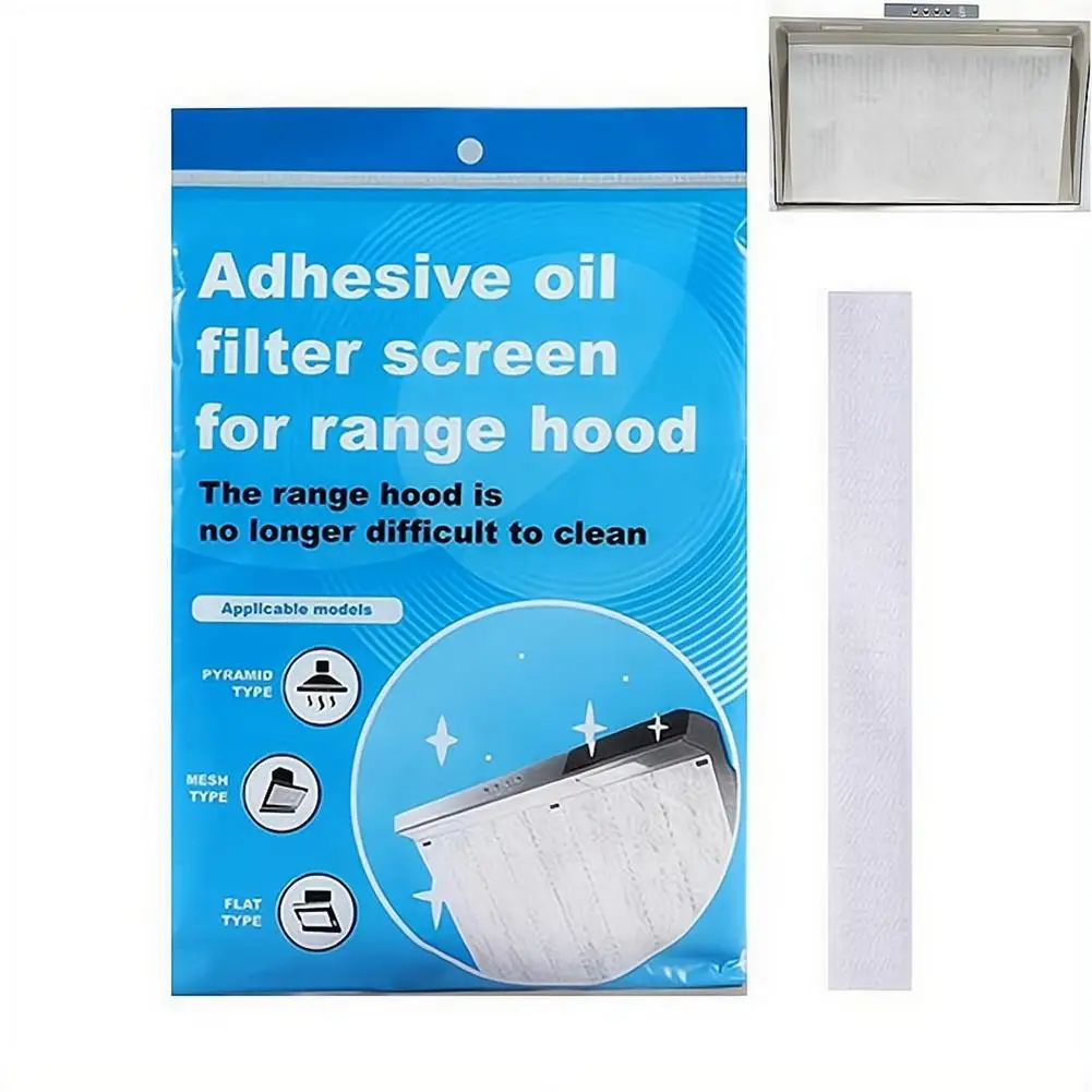 Flame Retardant Non-Woven Range Hood Filter Paper Self-Adhesive Kitchen Oil Smoke Filter Screen Cuttable Filter Membrane