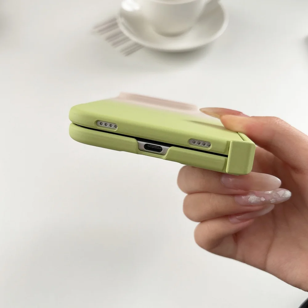 For iPhone Ultra Fold Case Color Gradient Frosted Bumper Hinge Protection Matte Shockproof PC Phone Cover 18 ultra