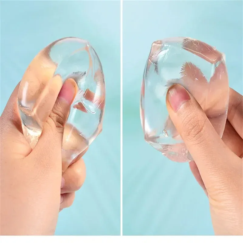 لعبة تململ مكعبات الثلج المتلألئة كرة حسية مع انتعاش بطيء اسفنجي لتخفيف التوتر لأداة تركيز القلق