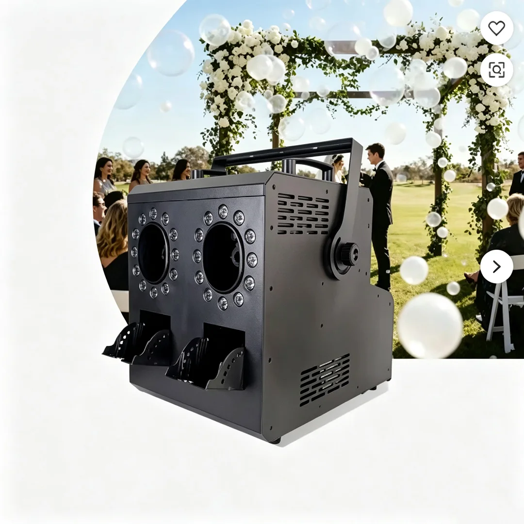 Double Wheel LED RGBW Fog/Smoke Machine DMX512 Remote Control Wedding Stage Effect Professional Automatic Large Output