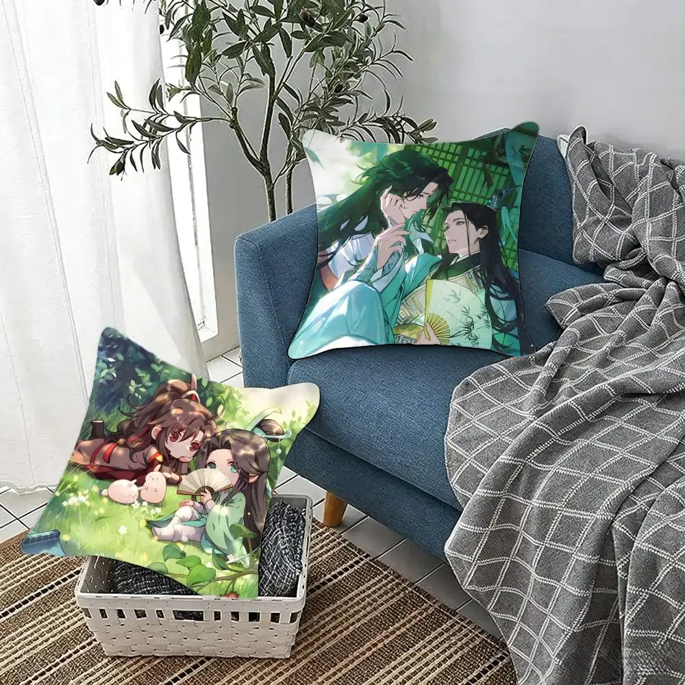 Danmei novel Scum Villain's Self-Saving System Cushion Cover Fluffy velvet Nordic style plush Living room sofa decorative