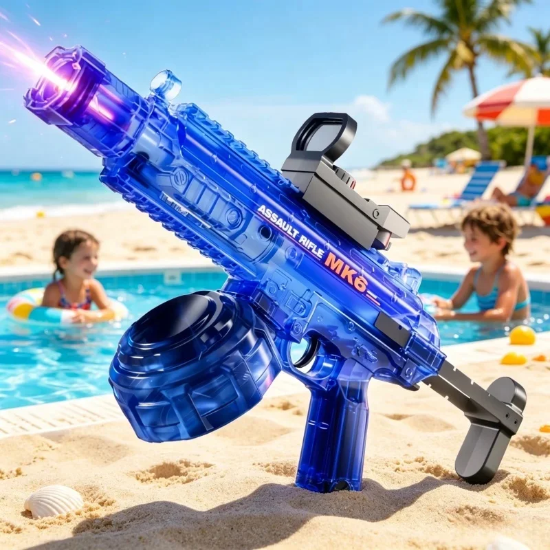 

MK6 Simulated Firing Electric Water Guns for Children Continuous Shooting Automatic Water Blasters Summer Pool Outdoor Kids Toys