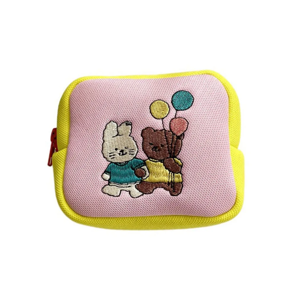 Key Bag Cloth Pouch Cartoon Earphone Bag Bear Mini Mini Storage Bag Soft Kawaii Cute Coin Purse Data Cable