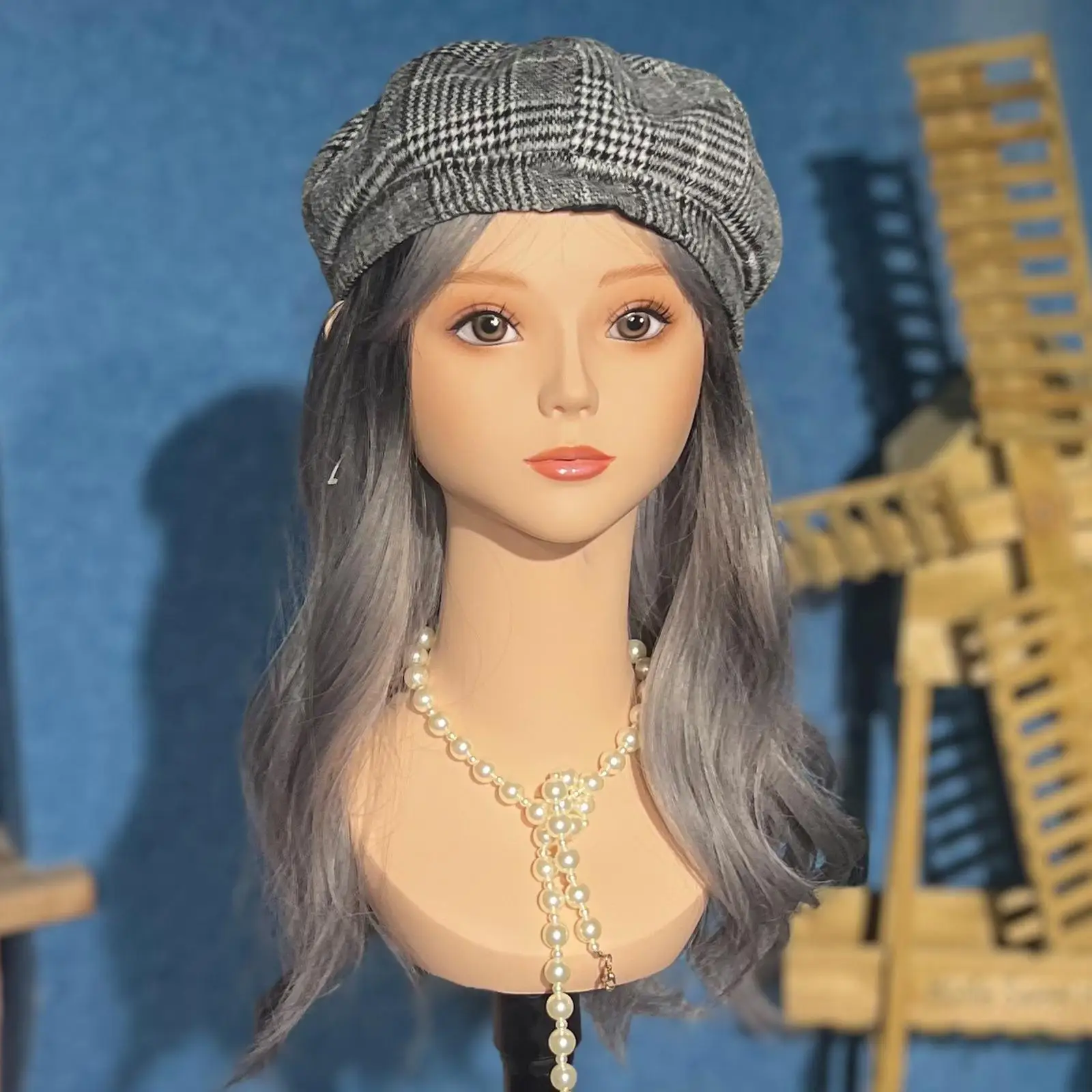 リアルなマネキンヘッド美容アクセサリー多目的マネキンウィッグディスプレイヘッドヘアスタイリングウィッグ作成ディスプレイメガネ用