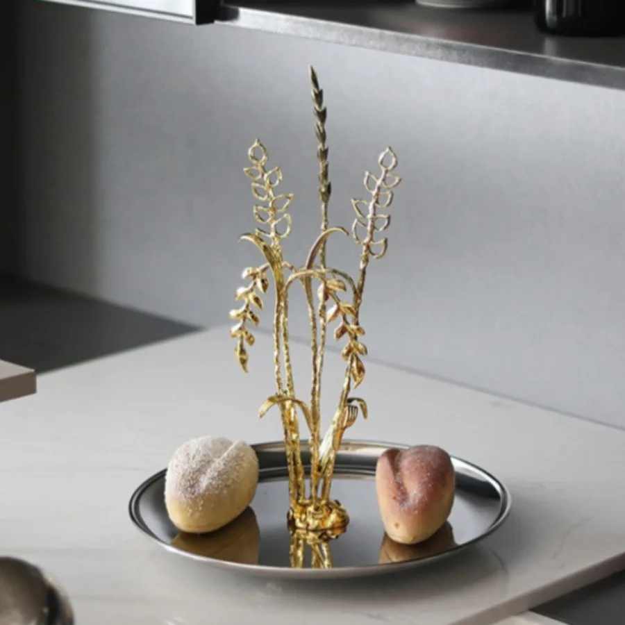 Luxury-Style New Trays Chinese-Inspired Bread Cake Creative Trays Wheat Straw Exclusive Use Handles Home Decor Plateaux ZY40TP