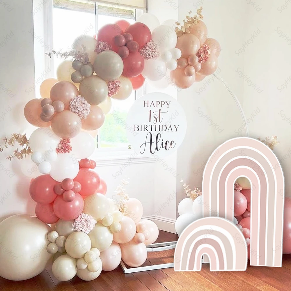 12/24/36Inch Boho Rainbow Party Decorations Kt Board Wedding Birthday Baby Shower Hippie Party Decor Backdrop Photo Props