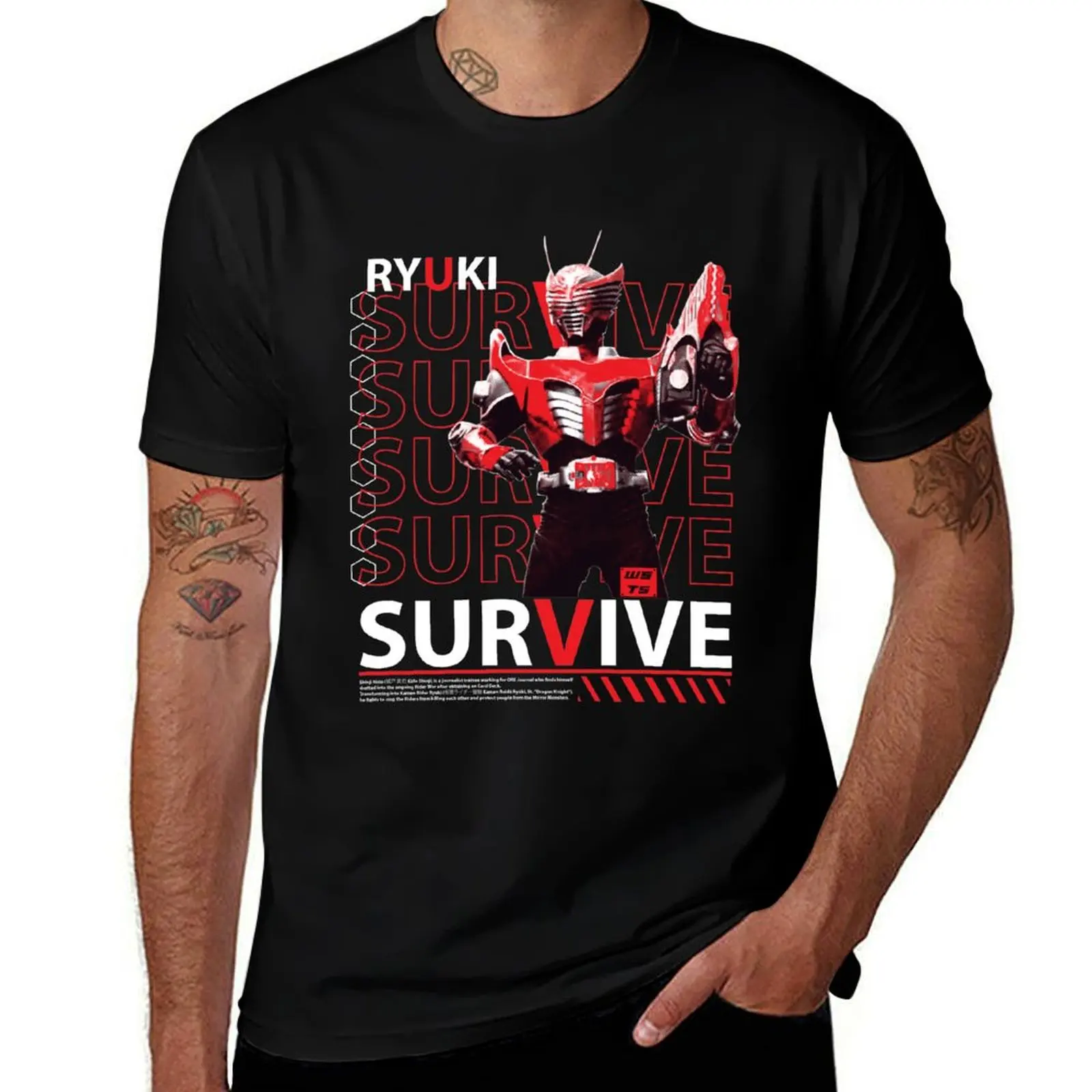 KAMEN RIDER RYUKI SURVIVE T-Shirt Long Lasting Casual T-Shirt