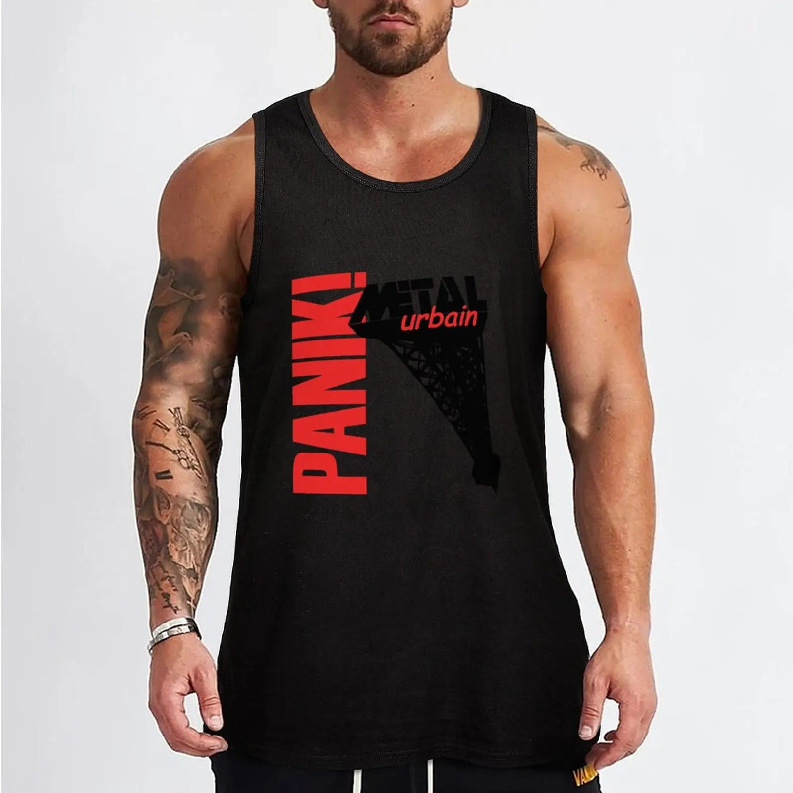 Metal Urbain Panik Tank Top gym accessories man T-shirts men anime sleeveless gym shirt man fitness