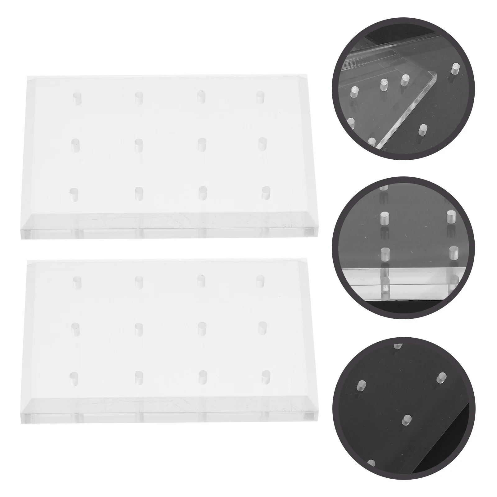 

2Pcs Nail Drill Bits Display Organizer Multiple Slot Storage Base Nail Art Grinding Head Holder Desktop Manicure Rack