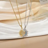 LATS New Stainless Steel Magnetic Sun Moon Couple Necklace Fashion Chain for Men and Women Good Friend Gifts Trend Jewelry - Image 5