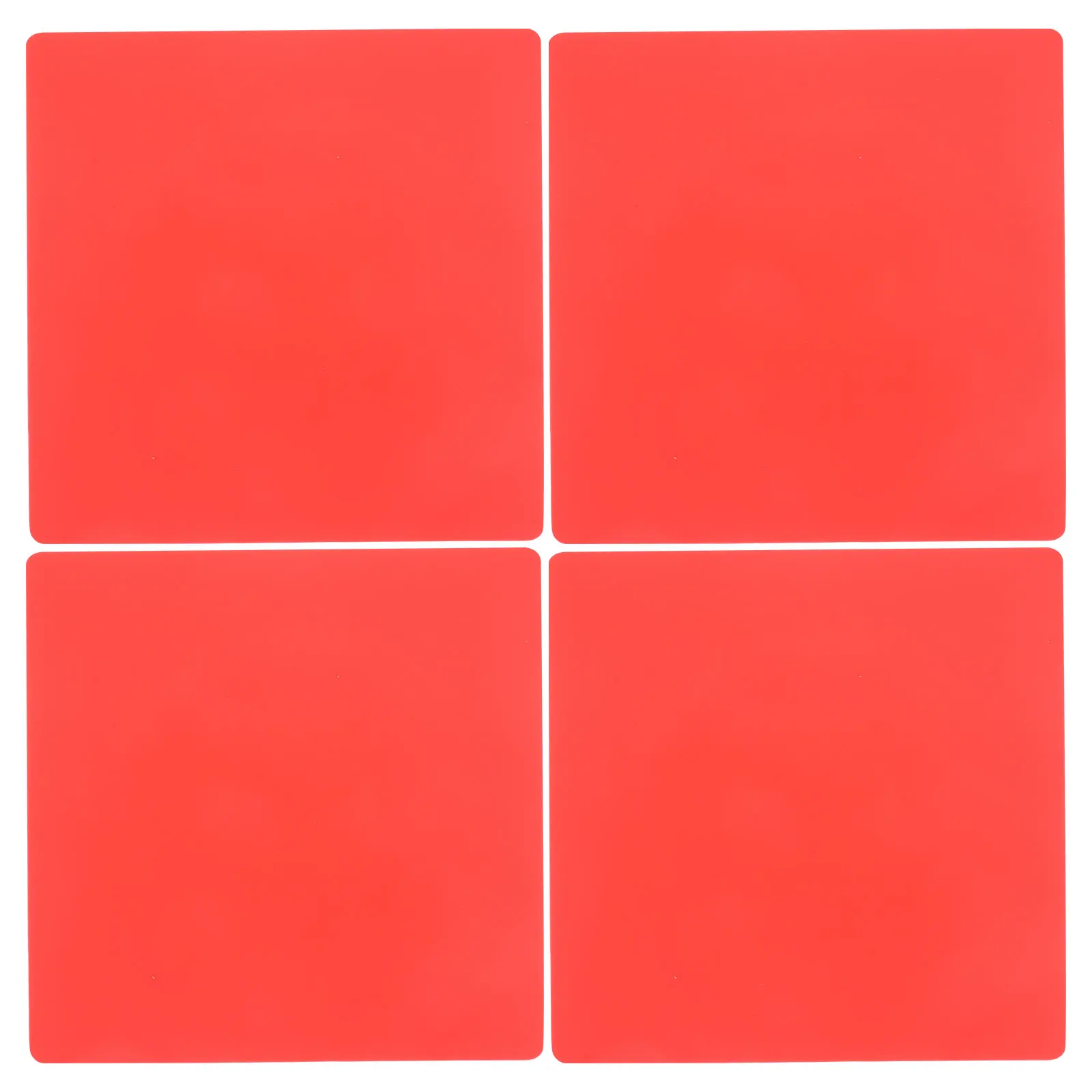 

4 Pcs Square Delicate Cup Mat Silicone Coasters Insulated Non-skid Heat Resistant Cup Mats Table Protection Gifts