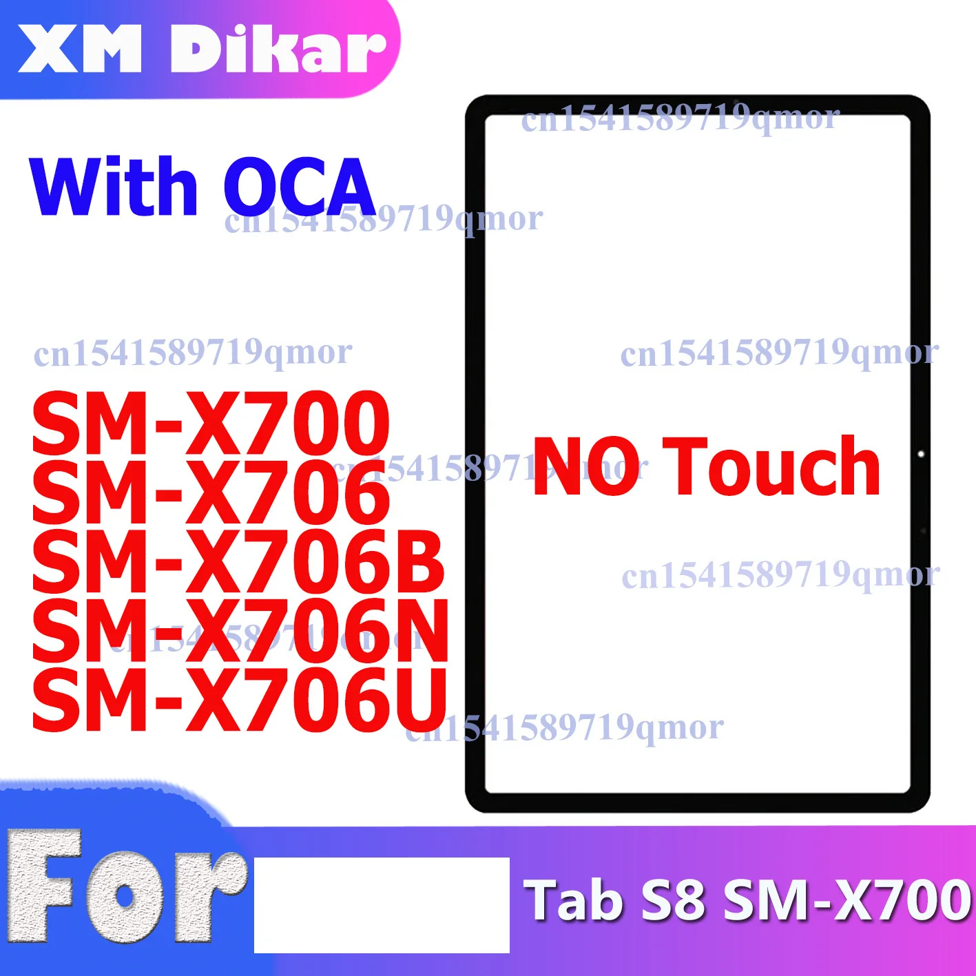 11'' Glass With OCA For Tab S8 SM-X700 SM-X706 X706B X706N X706U Front Glass Screen Outer Panel Repair Parts