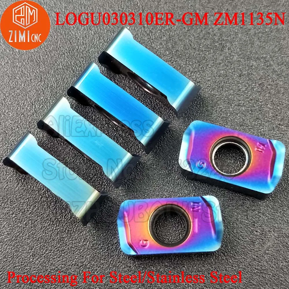 LOGU030310ER-GM LOGU030310ER جنرال موتورز LOGU030310 LOGU 030310 LOGU030310ER-GM ZM1135N مزدوجة القاطع كربيد تغذية سريعة طحن إدراج