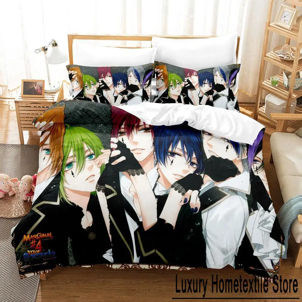 3D Print Marginal#4 Kiss kara Tsukuru Big Bang Bedding Set Cartoon Anime three-piece set Adult Kid Bedroom Duvet cover Sets