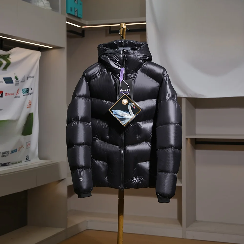 

High Puffin White Goose down Puffer Jaet Thi Warm Outdoor Men Women Clothes Cold Series Ultra Warm Nylon Fabric