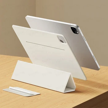 磁気スマートフォリオ iPad Pro 11 2024 ケース M2 12.9 タブレットスタンド保護クリップ空気 5 4 スマートカバー空気 11 13 フィルム