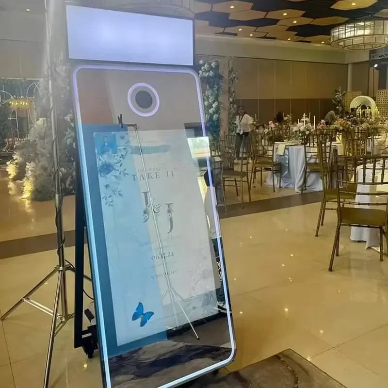 or Magic Mirror Photo Booth Picture Kiosk Connectable to Camera and Printer