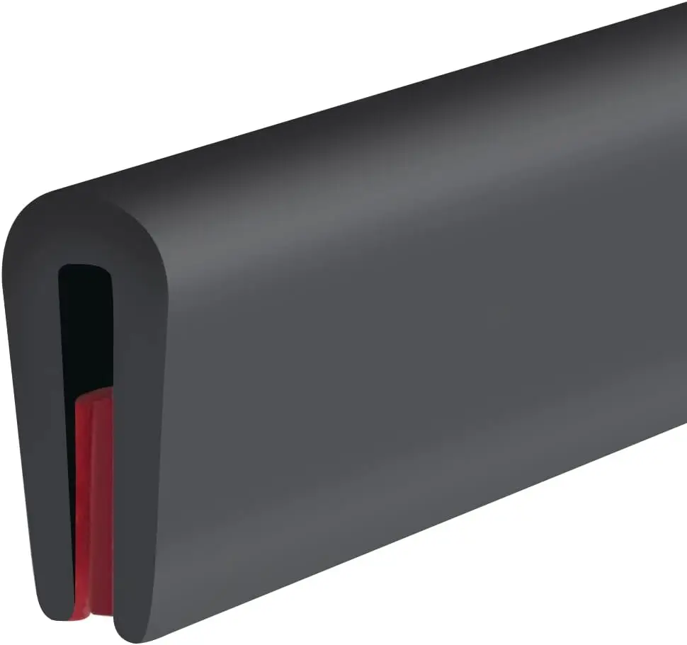 

Самоклеящаяся резиновая кромка, U-образная защита для листового металла, материал EPDM, подходит для длины 1/16 дюйма (1,6 мм), 10 футов, черный