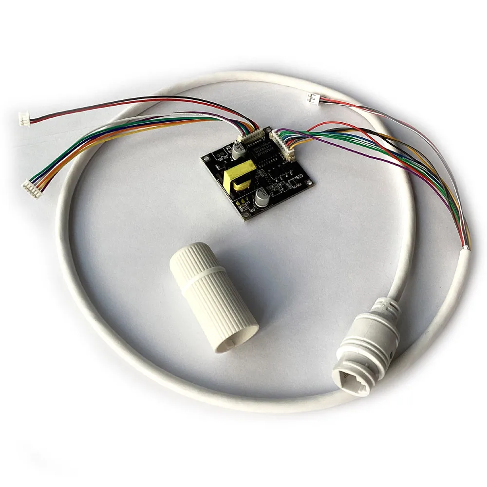 Smart CCTV POE Board Module Power Over Ethernet IEEE802.3af/at Output DC12V Input 48V with POE Cable for Security IP Camera