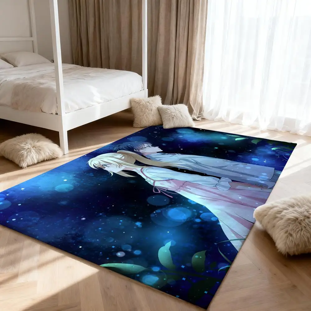 

Y-Your Lie in Aprils anime Floor Mat Soft Thickened Absorbent Non-Slip Bedroom Living Room Door Mat Home Decor Flannel Rugs