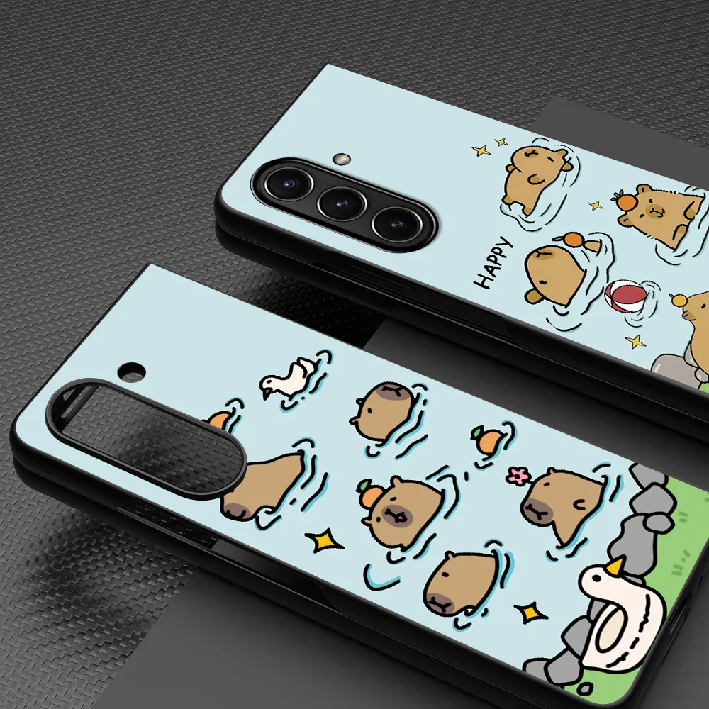 Case for Samsung Galaxy Z Fold 8 Ultra ZFold4 ZFold6 ZFold3 ZFold7 Z Fold 7 ZFold5 Phone Cover Shell Funny Capybara Cute