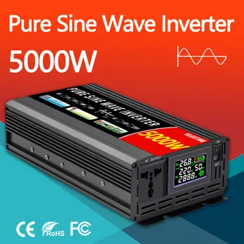Čistý sinusový měnič 5000W 4000W 3000W 2000W 12V/24V 110V/220V DC na AC 50/60HZ Přenosný měnič s LCD displejem 10 nejlepší prodej Transformátor 110 V na 220 V 2000 W - №10