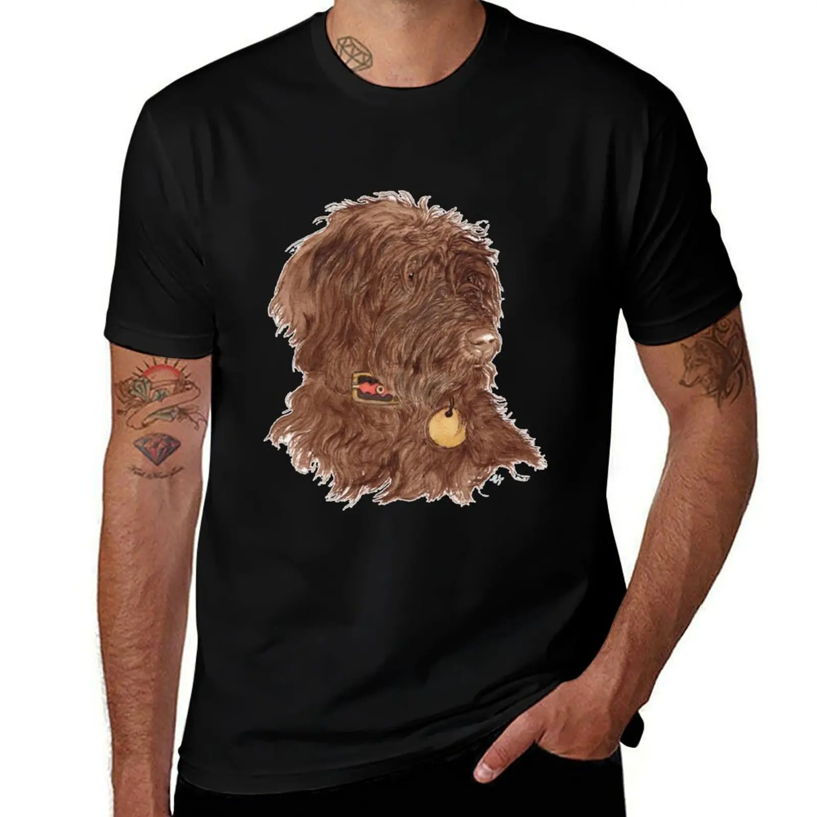 

Xena shirts tees 100% for t t t fit the graphic Labradoodle for man slim man T-Shirt shirts man shirts cotton Chocolate