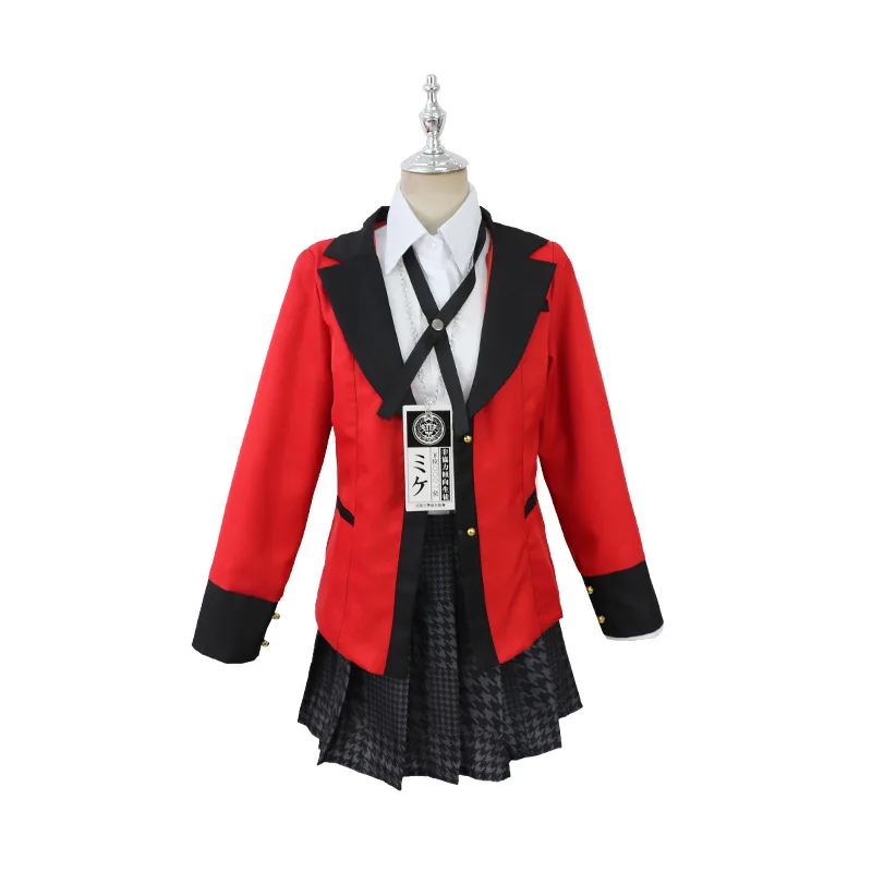 Anime Kakegurui Jabami Yumeko Cosplay Costume Halloween Sayaka Compulsive Gambler Japanese School Girls JK Uniform Halloween Cos