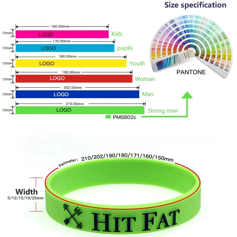 50PCS Personalized Silicone Bracelet Engraved Armband Printed Custom Wristband DIY Bands with Your Logo for Wedding Gift