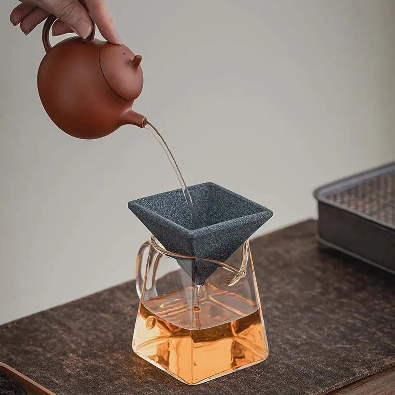 Holeless tea filter pyramid-shaped infuser creative and unique small green tangerine tea brewing gadget