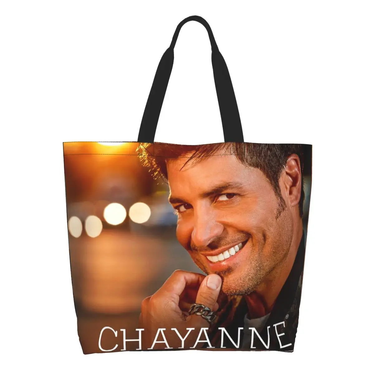 Kawaii Printed Chayanne Dance With Me Shopping Tote Bags Durable Canvas Shoulder Shopper Latin Actor Handbag