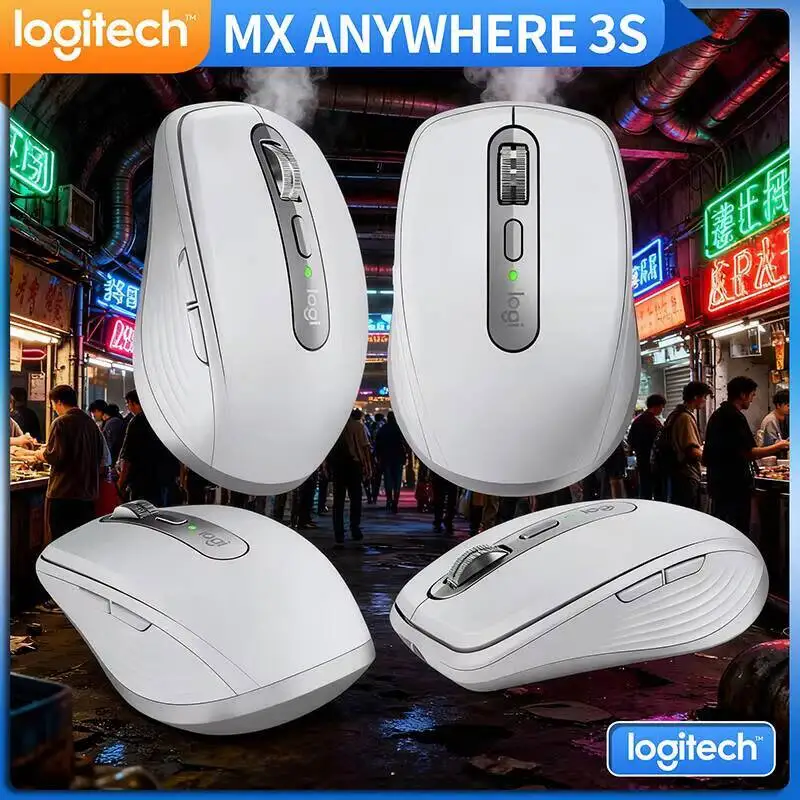 

Компактная мышь Logitech MX Anywhere 3S, эргономичный дизайн, перезаряжаемая, с быстрым прокруткой для портативных ПК Mac